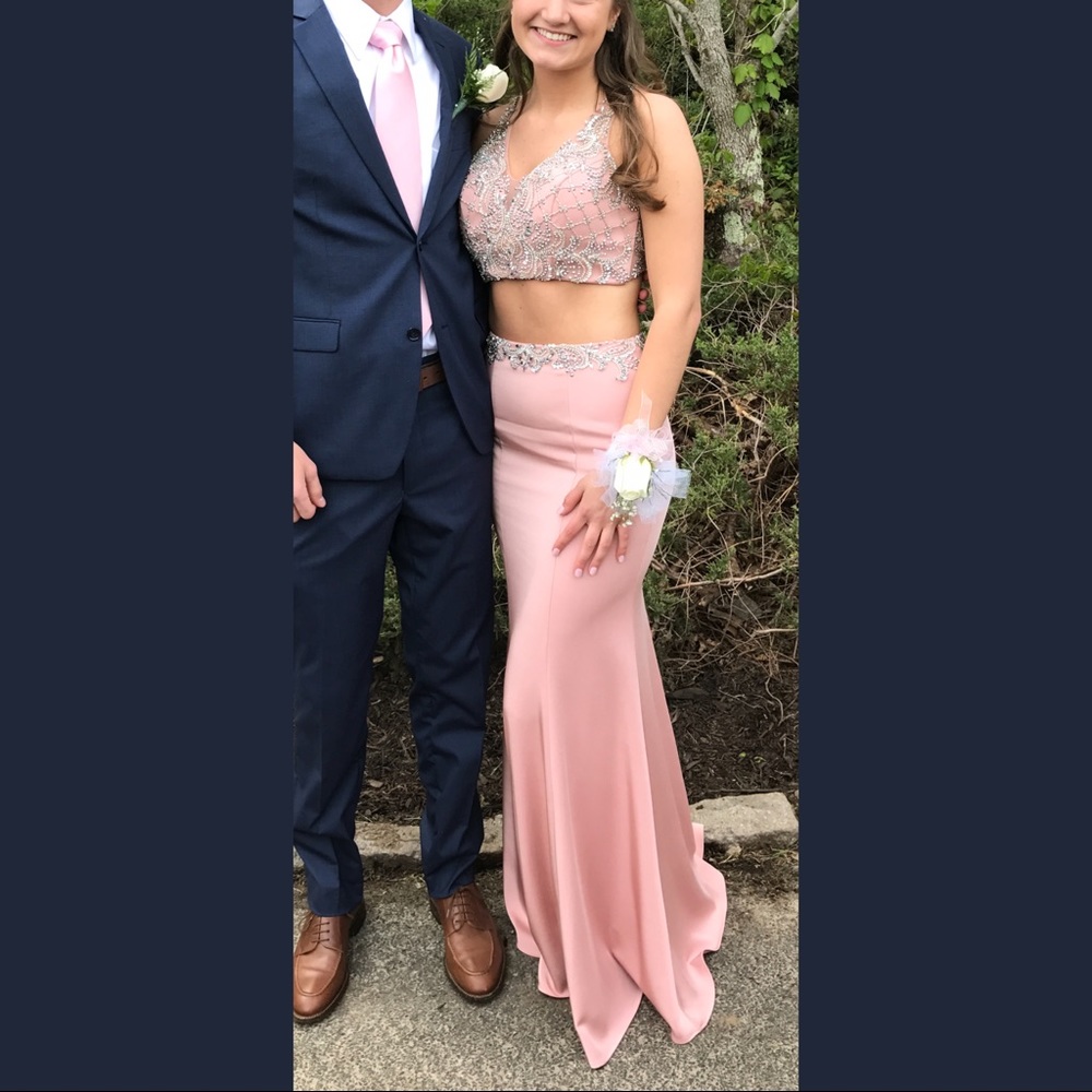 Two-Piece Long Prom Dress